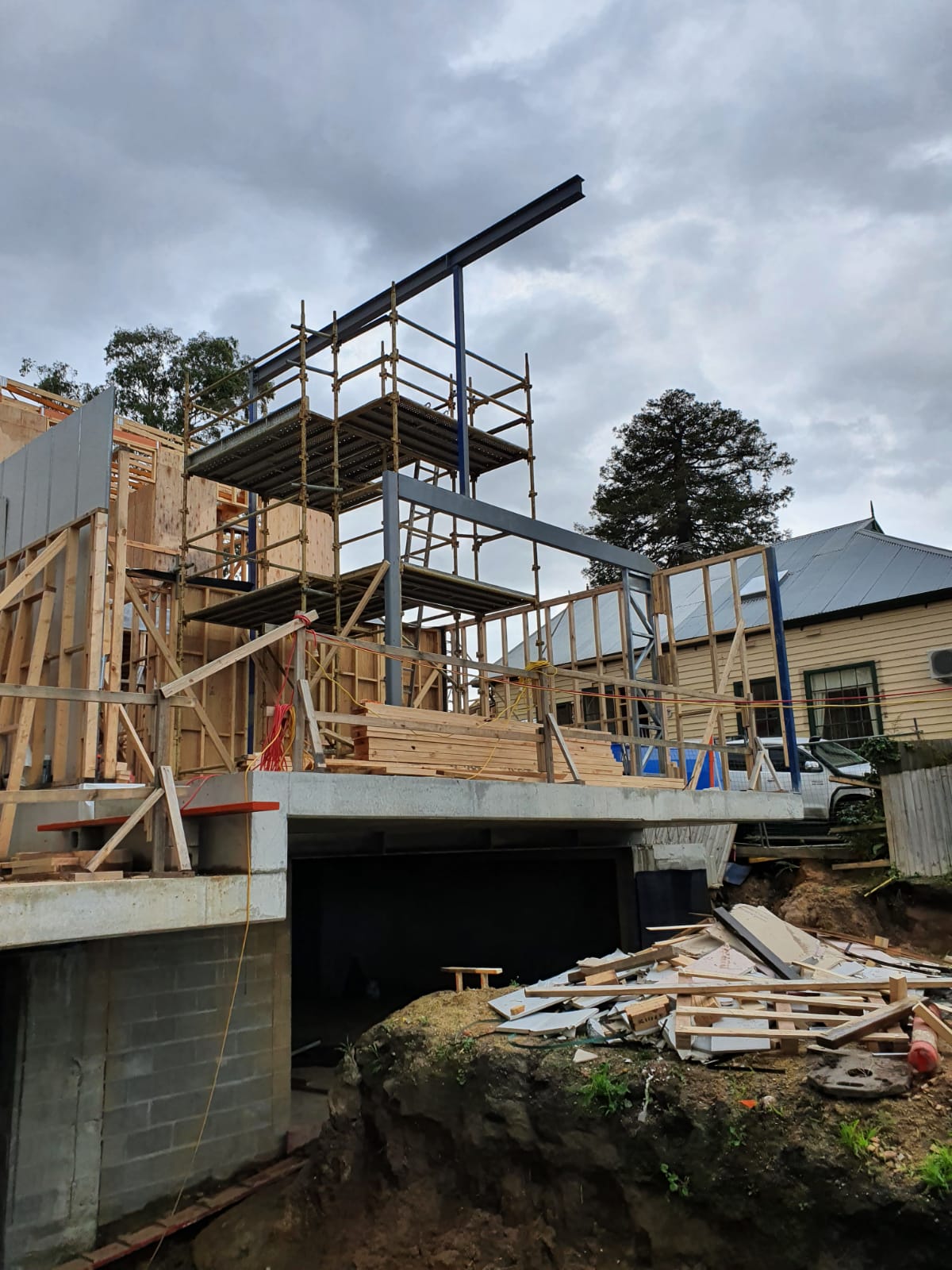 Complex and multi-level structure built in Ashburton. Steel Fabrication
